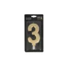 Cerf Dellier Bougie anniversaire dorée XXL chiffre 3 Best