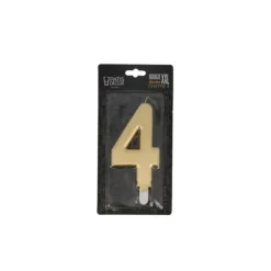 Cerf Dellier Bougie anniversaire dorée XXL chiffre 4 Online