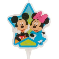 Cerf Dellier Bougie anniversaire Minnie & Mickey 7,5 cm Discount