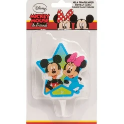 Cerf Dellier Bougie anniversaire Minnie & Mickey 7,5 cm Discount