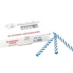Cerf Dellier Bougie torsadée bleues (x48) New