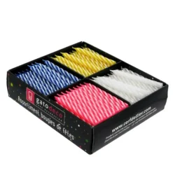 Cerf Dellier Bougies torsadées 6 cm fines assorties (x 250) New
