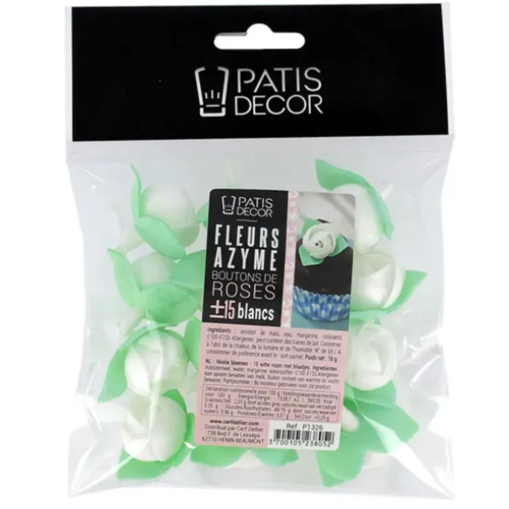 Cerf Dellier Boutons de rose blanche x15 Clearance