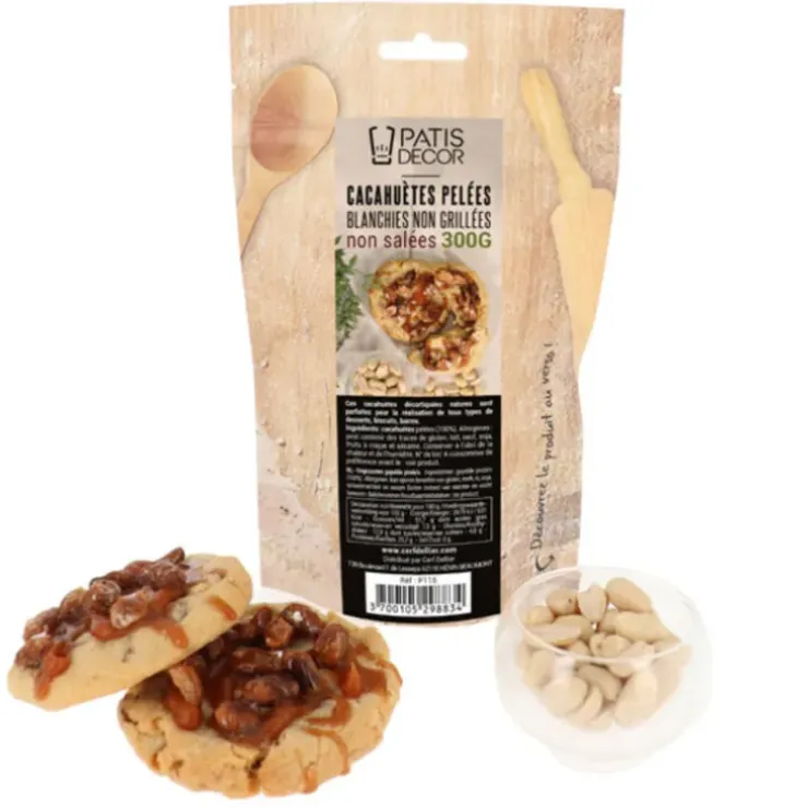 Cerf Dellier Cacahuètes pelées blanchies non grillées non salées 300 g Sale