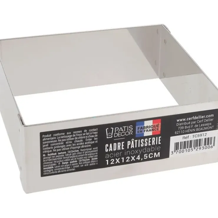 Cerf Dellier Cadre à mousse inox H 4,5 cm 12 x 12 cm Online