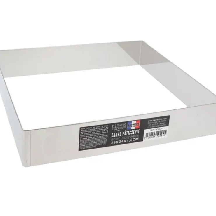 Cerf Dellier Cadre à mousse inox H 4,5 cm 24 x 24 cm Discount