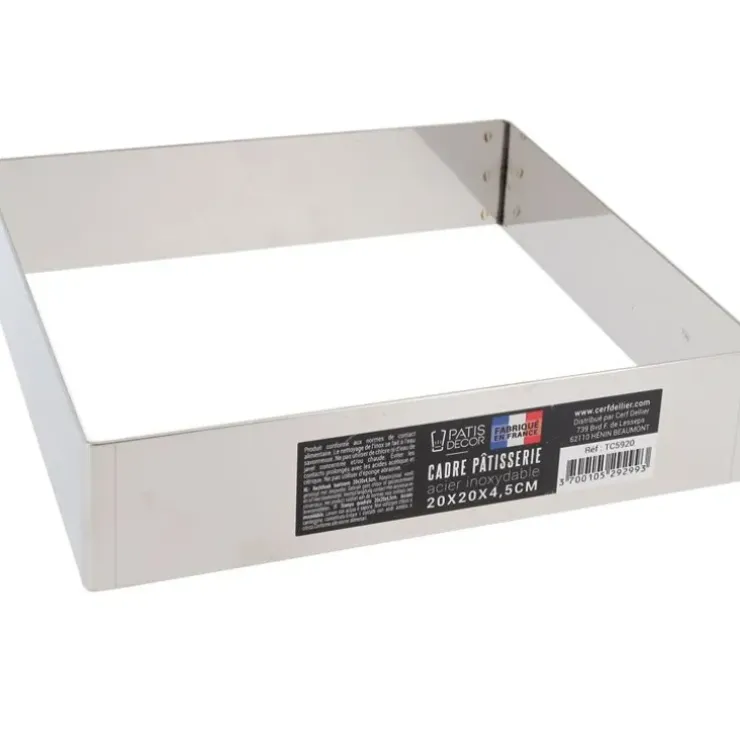 Cerf Dellier Cadre à mousse inox H 4,5 cm 20 x 20 cm Hot