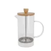 Cerf Dellier Cafetière à piston en verre couvercle bambou  - 600 ml Best