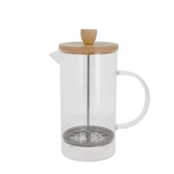 Cerf Dellier Cafetière à piston en verre couvercle bambou  - 600 ml Best