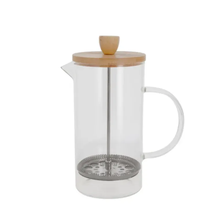 Cerf Dellier Cafetière à piston en verre couvercle bambou - 600 ml Best