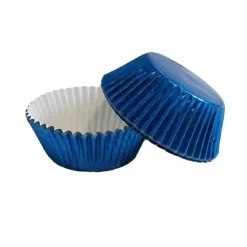 Cerf Dellier Caissette cupcake bleu métallisé PME (x30) Clearance