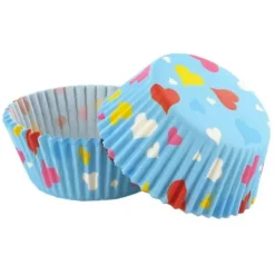 Cerf Dellier Caissettes cupcakes "Cœurs multicolores" (x50) Clearance