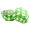 Cerf Dellier Caissettes cupcakes "Vichy vert anis" (x50) Clearance