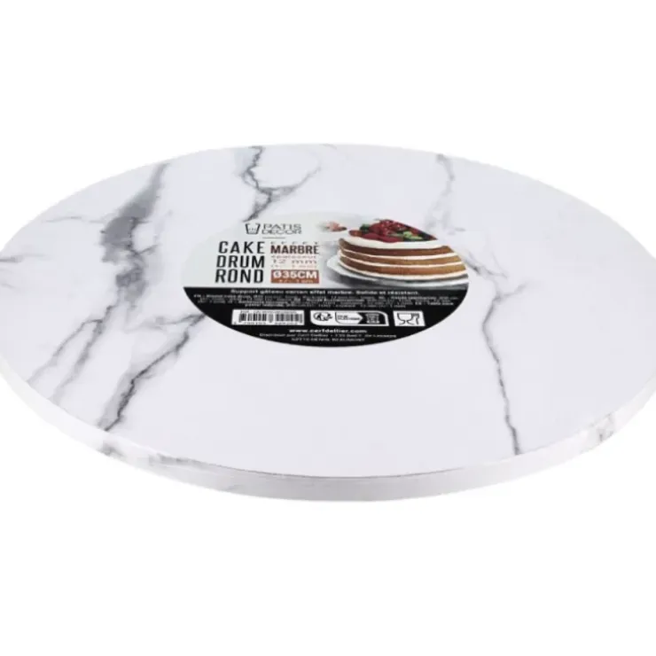 Cerf Dellier Cake Drum Rond Effet Marbre Ø 35 cm Discount
