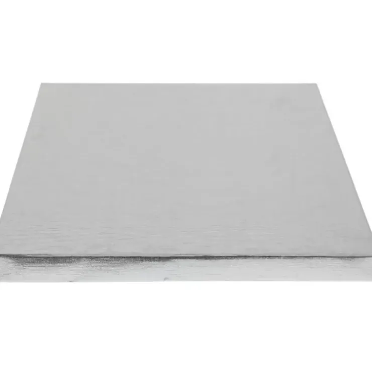 Cerf Dellier Cake Drums Carrés Argent 30 x 30 cm (x5) Hot