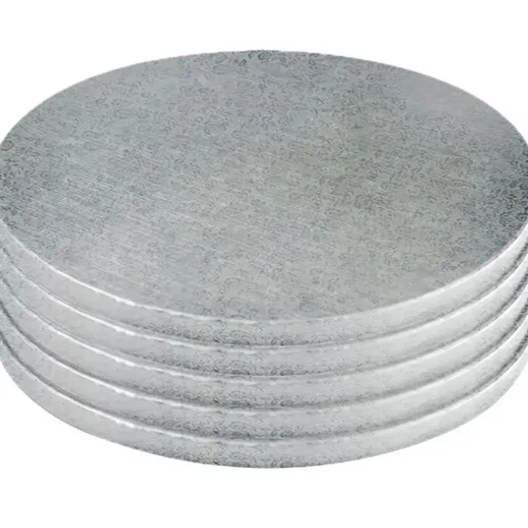 Cerf Dellier Cake Drums Ronds Argent Ø 25 cm (x5)