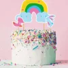 Cerf Dellier Cake topper assortis "Joyeux anniversaire" thème Arc-en-ciel Clearance
