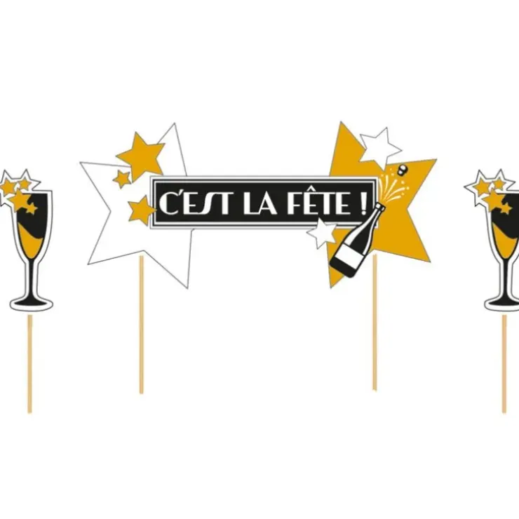 Cerf Dellier Cake topper assortis thème Festif "C'est la fête" Outlet