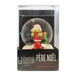 Cerf Dellier Cake Topper Boule à neige Père Noël Hot