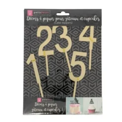 Cerf Dellier Cake Topper Chiffres Dorés Best