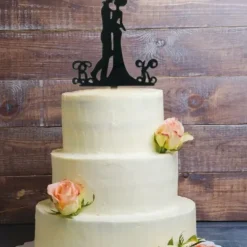 Cerf Dellier Cake Topper Couple enlacé