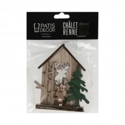 Cerf Dellier Cake topper en bois chalet de Noël Renne Best