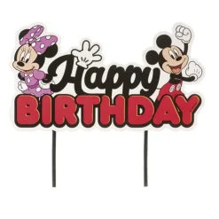 Cerf Dellier Cake Topper Happy Birthday Mickey et Minnie Hot