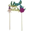 Cerf Dellier Cake topper Happy birthday sirène Clearance