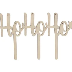 Cerf Dellier Cake topper Ho Ho Ho en bois Best