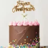 Cerf Dellier Cake topper "Joyeux anniversaire" Sale