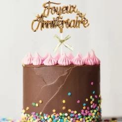 Cerf Dellier Cake topper "Joyeux anniversaire" Sale