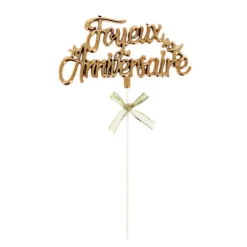 Cerf Dellier Cake topper "Joyeux anniversaire" Sale
