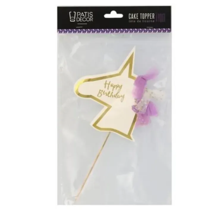 Cerf Dellier Cake topper tête de licorne Sale