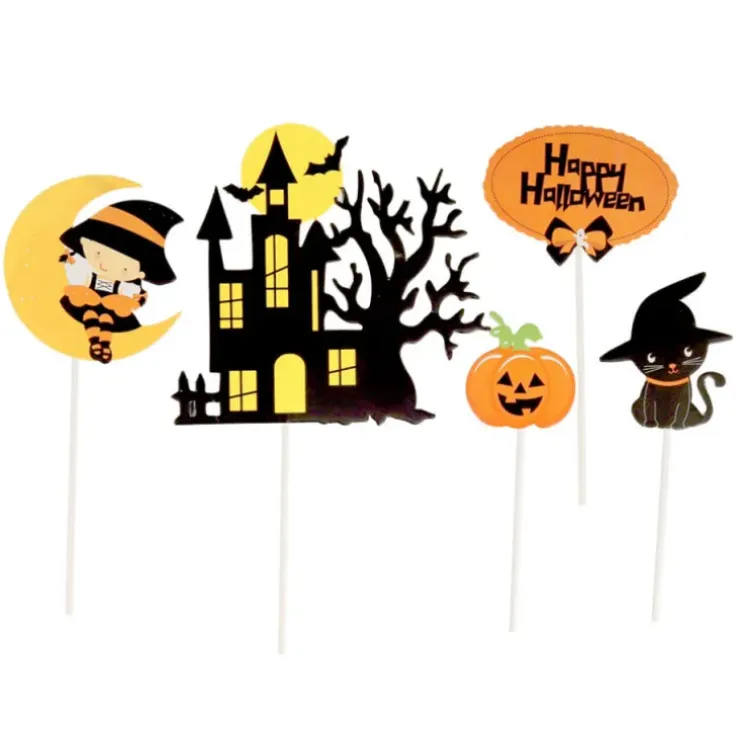 Cerf Dellier Cake toppers assortis thème Halloween 2 (x5) Sale