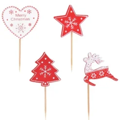 Cerf Dellier Cake toppers mix de Noël 2 Discount