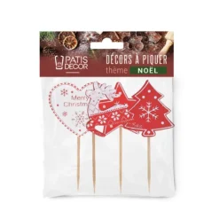 Cerf Dellier Cake toppers mix de Noël 2 Discount