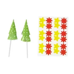 Cerf Dellier Cake toppers sapin de Noël Wilton (x 12) Best