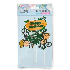 Cerf Dellier Cakes toppers Anniversaire jungle (x5) Best