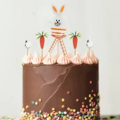 Cerf Dellier Cakes toppers lapin de Pâques (x5) Clearance