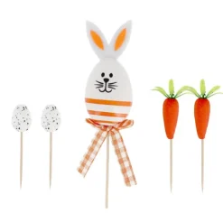 Cerf Dellier Cakes toppers lapin de Pâques (x5) Clearance
