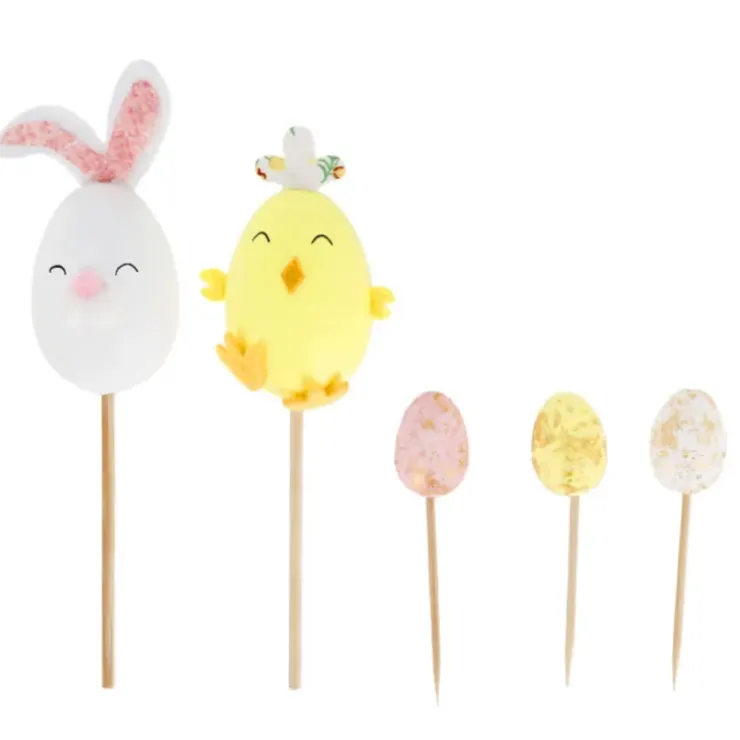 Cerf Dellier Cakes toppers lapin et poussin de Pâques (x5) Sale