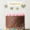 Cerf Dellier Cakes toppers "Happy birthday" 2 (x10) New