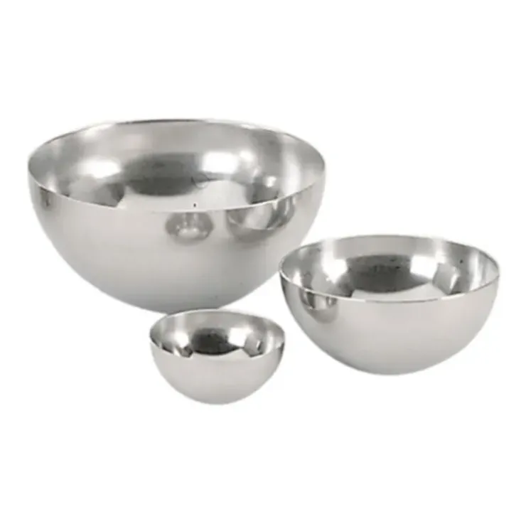 Cerf Dellier Calotte demi-sphère inox H 6,7 cm Ø 14 cm De Buyer