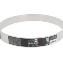Cerf Dellier Cercle à entremets inox H 3,5 cm Ø 26 cm Sale