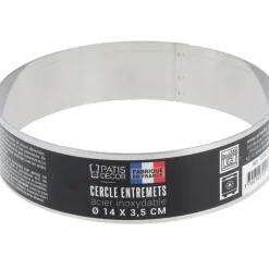 Cerf Dellier Cercle à entremets inox H 3,5 cm Ø 14 cm