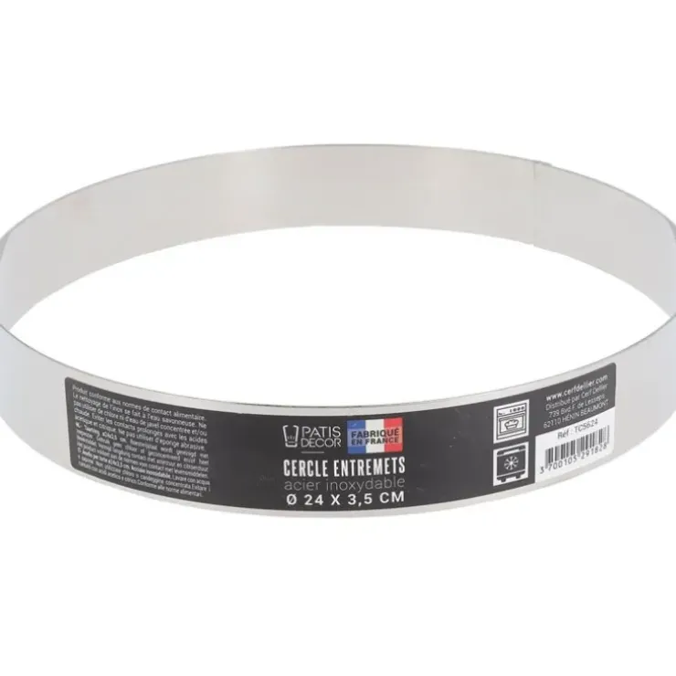 Cerf Dellier Cercle à entremets inox H 3,5 cm Ø 24 cm Online