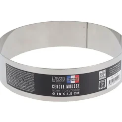 Cerf Dellier Cercle à mousse inox H 4,5 cm Ø 18 cm Best