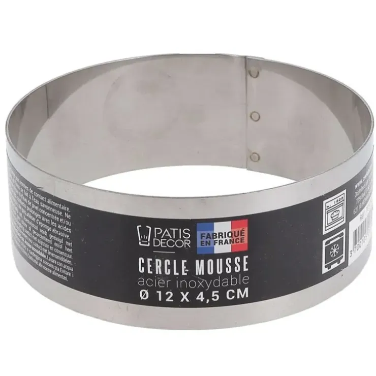 Cerf Dellier Cercle à mousse inox H 4,5 cm Ø 12 cm Outlet