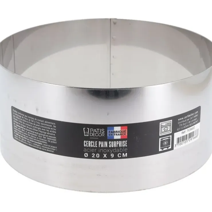 Cerf Dellier Cercle à pain surprise inox H 9 cm Ø 20 cm Best