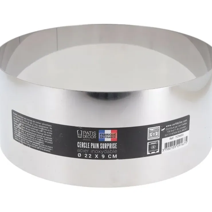 Cerf Dellier Cercle à pain surprise inox H 9 cm Ø 22 cm Best